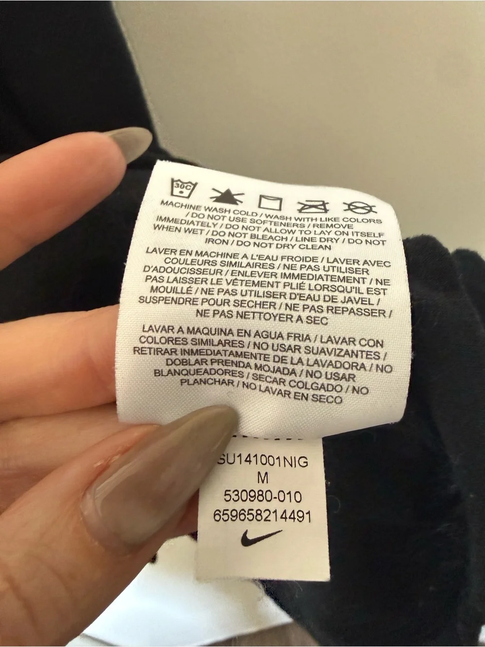 Nike Dri-FIT Black Loose Fit Racerback Tank Size Medium
